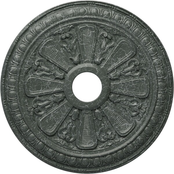 Ekena Millwork Bristol Medallion (Canopies up to 3 7/8"), 23 1/2"OD x 3 7/8"ID x 1"P, Athenian Green Crackle CM23BIAGC - main